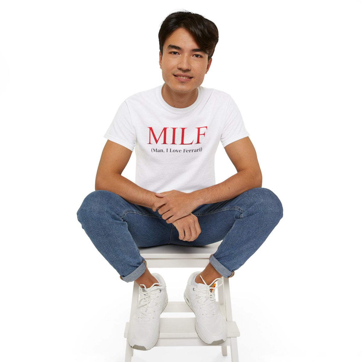 F1 inspired MILF Tee motorsport graphic t-shirt for fans